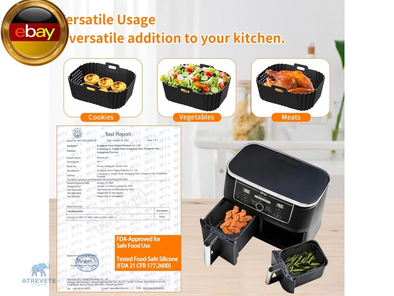Heteluchtfriteuse accessoires, airfryer-accessoires voor Ninja SL400EU