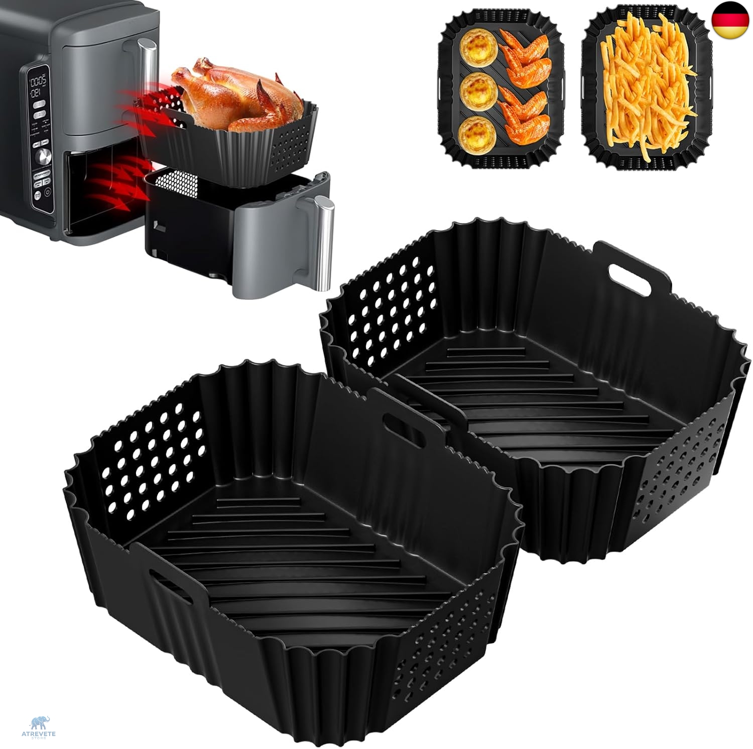 Ninipie Silikonformen Für Ninja Air Fryer AF400EU/AF300EU